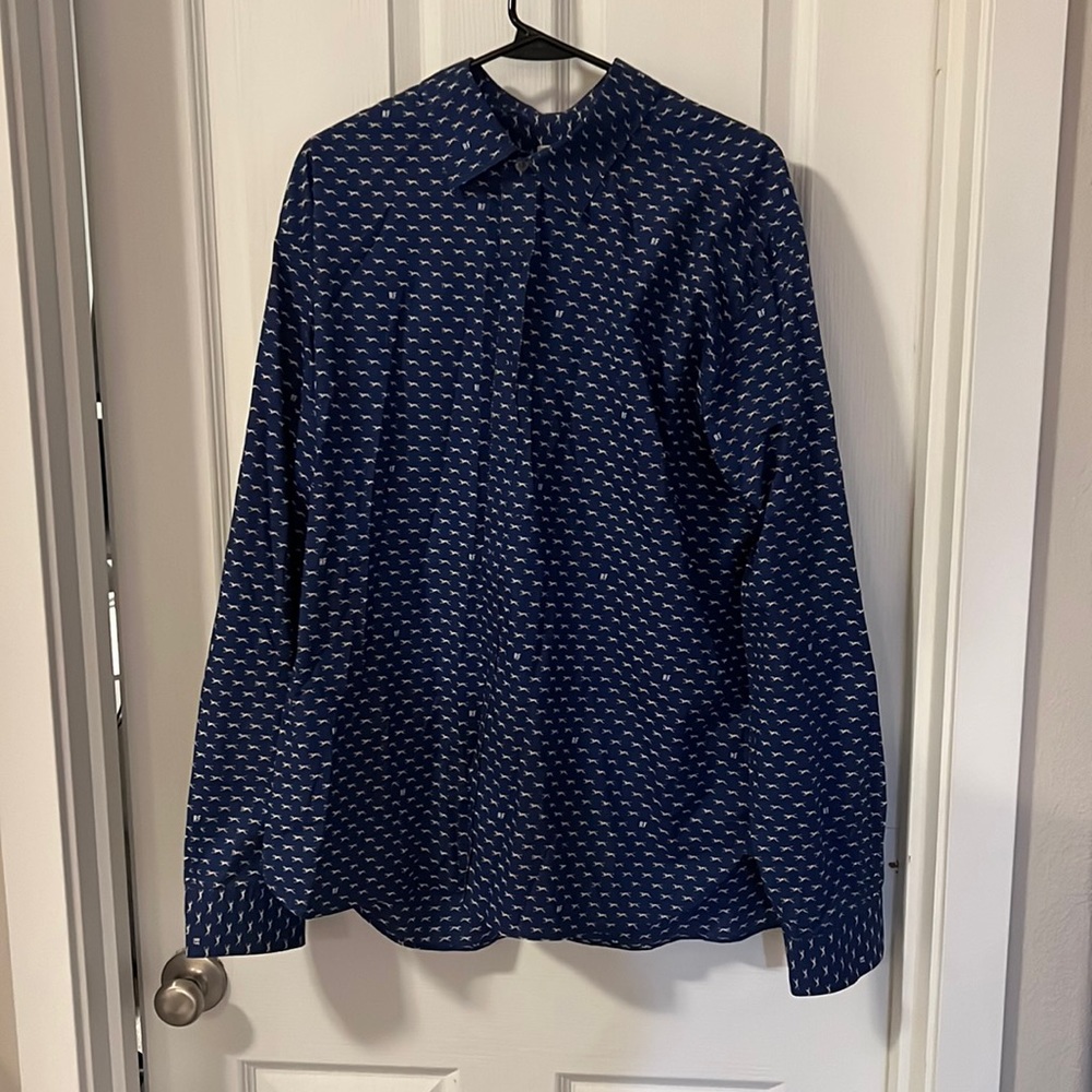Brooks Brothers Button Up Dog Print XXL